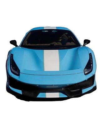 Repuestos de automóviles para Ferrari 488 Kit de carrocería 488 Moderado estilo PistA delantero y trasero Bumper Capó Spoiler Kit de carrocería de fibra de carbono