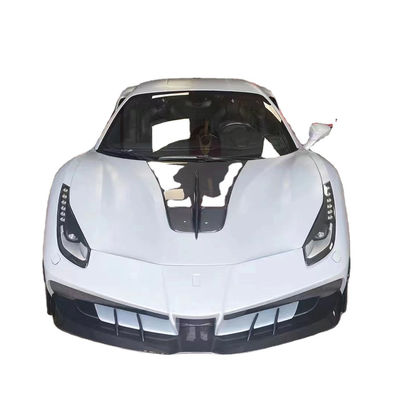 Para el Ferrari 488 Kit de cuerpo de fibra de carbono 488 Misha estilo mejorado delantero y trasero del parachoques spoiler Hood Kit de cuerpo de fibra de carbono