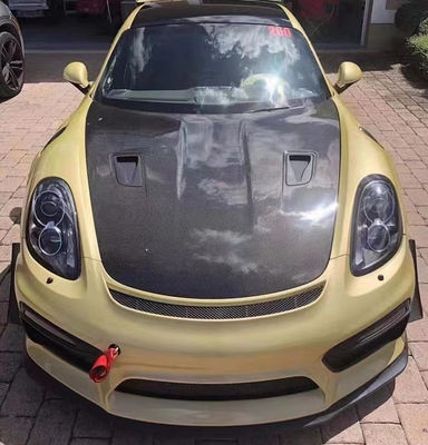 Productos de fibra de carbono para Porsche 981 Boxster Capó de fibra de carbono 981 Tapa de escotilla del motor de fibra de carbono 2013-2015