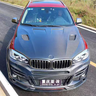 Venta para BMW X5 X6 F15 F16 Capó de fibra de carbono Capó de fibra de carbono X5 X6 tapa de fibra de carbono