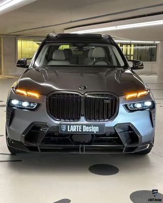 BMW X7 Cuadro de cuerpo de fibra de carbono estilo X7 LD difusor de labio delantero de fibra de carbono Arco de la rueda del capó del spoiler