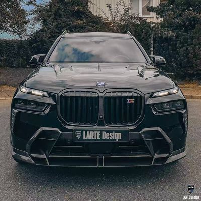 BMW X7 Cuadro de cuerpo de fibra de carbono estilo X7 LD difusor de labio delantero de fibra de carbono Arco de la rueda del capó del spoiler