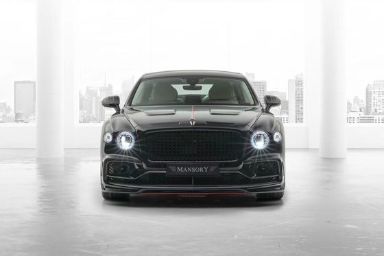 Bentley Flying Spur Cuerpo de fibra de carbono Kit de actualizaciones Flying Spur estilo MANSORY difusor de labio delantero Kit de cuerpo de capucha de spoiler