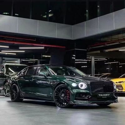 Bentley Flying Spur Cuerpo de fibra de carbono Kit de actualizaciones Flying Spur estilo MANSORY difusor de labio delantero Kit de cuerpo de capucha de spoiler