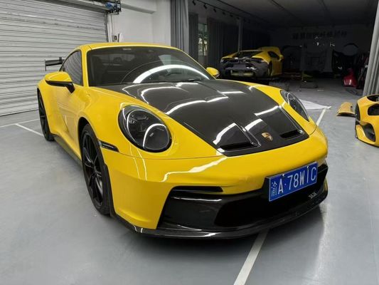 Porsche 992 Cuerpo de fibra de carbono Kit 992 estilo GT3 delantero y trasero parachoques lateral falda spoiler capucha