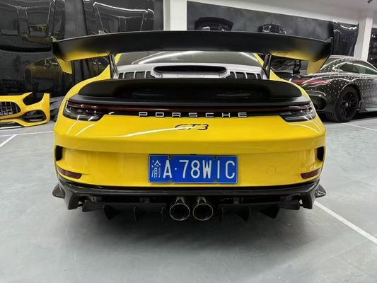 Porsche 992 Cuerpo de fibra de carbono Kit 992 estilo GT3 delantero y trasero parachoques lateral falda spoiler capucha