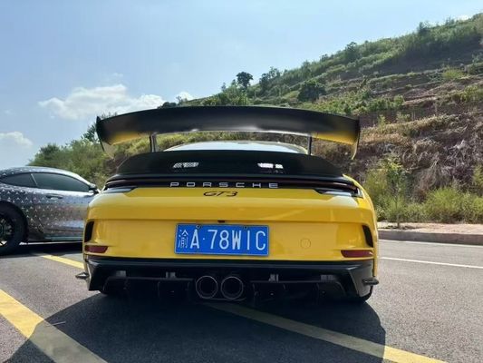 Porsche 992 Cuerpo de fibra de carbono Kit 992 estilo GT3 delantero y trasero parachoques lateral falda spoiler capucha
