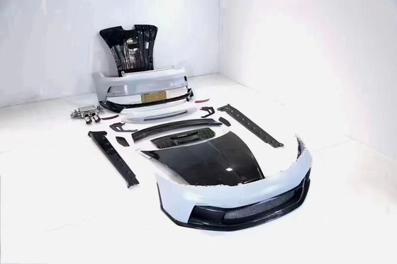 Porsche 992 Cuerpo de fibra de carbono Kit 992 estilo GT3 delantero y trasero parachoques lateral falda spoiler capucha