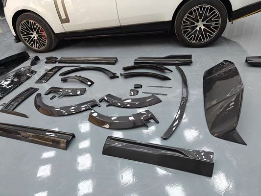 Land Rover Range Rover Kit de cuerpo de fibra de carbono Range Rover Moderado estilo Mansory difusor del labio delantero Spoiler capó rueda de arco falda lateral
