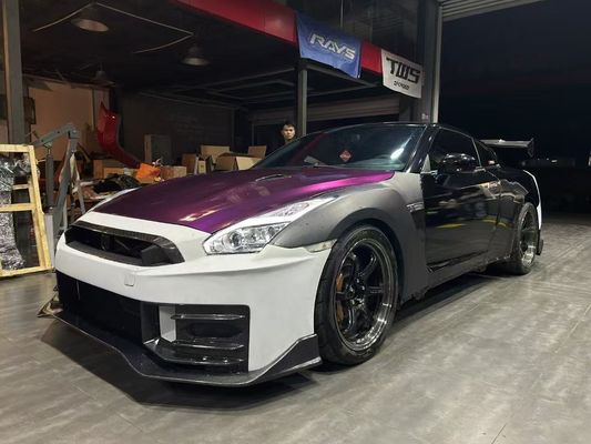 Nissan GTR Cuerpo de fibra de carbono Kit GTR r35 Actualizado 2024nismo estilo delantero y trasero parachoques parachoques parachute parachute