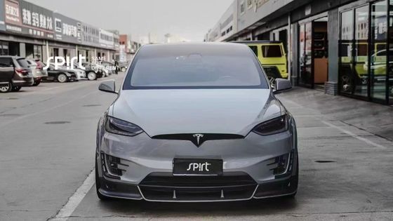 Kit de cuerpo de Tesla modelo X de fibra de carbono modelo X de difusor de labio delantero de fibra de carbono