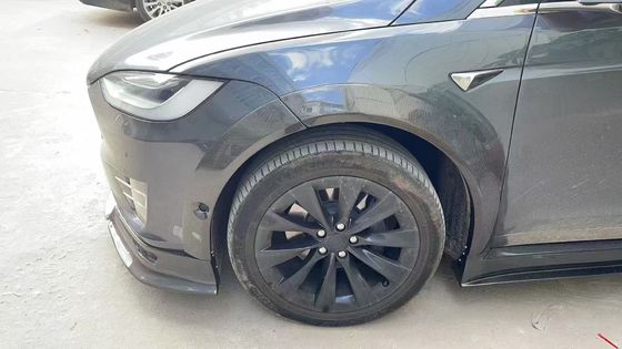 Kit de cuerpo de Tesla modelo X de fibra de carbono modelo X de difusor de labio delantero de fibra de carbono