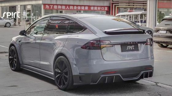 Kit de cuerpo de Tesla modelo X de fibra de carbono modelo X de difusor de labio delantero de fibra de carbono