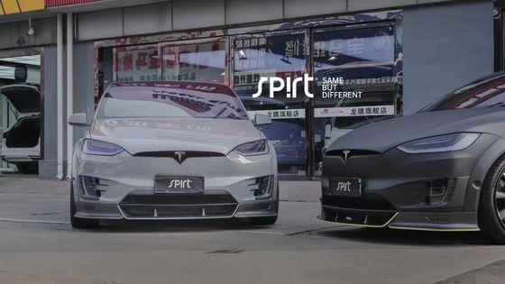 Kit de cuerpo de Tesla modelo X de fibra de carbono modelo X de difusor de labio delantero de fibra de carbono