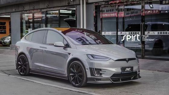 Kit de cuerpo de Tesla modelo X de fibra de carbono modelo X de difusor de labio delantero de fibra de carbono