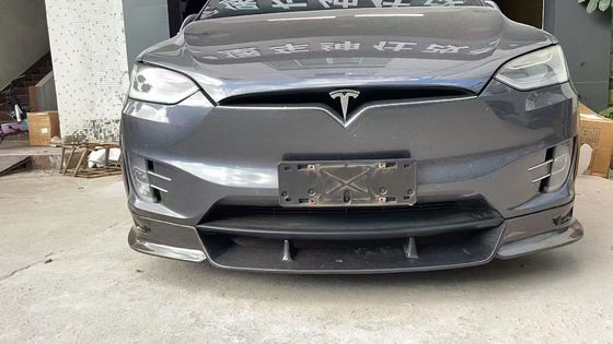 Kit de cuerpo de Tesla modelo X de fibra de carbono modelo X de difusor de labio delantero de fibra de carbono