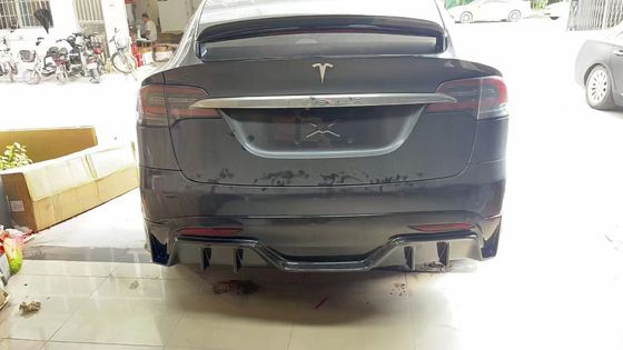 Kit de cuerpo de Tesla modelo X de fibra de carbono modelo X de difusor de labio delantero de fibra de carbono