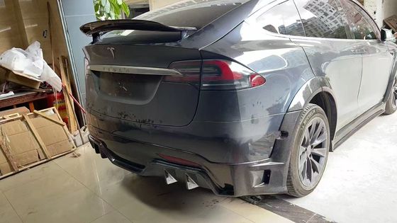 Kit de cuerpo de Tesla modelo X de fibra de carbono modelo X de difusor de labio delantero de fibra de carbono
