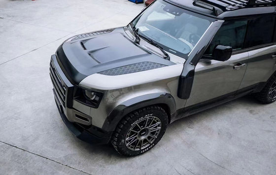 Capó de fibra de carbono para Land Rover Defender Material de fibra de carbono Defender Revestimiento de estilo SVR mejorado