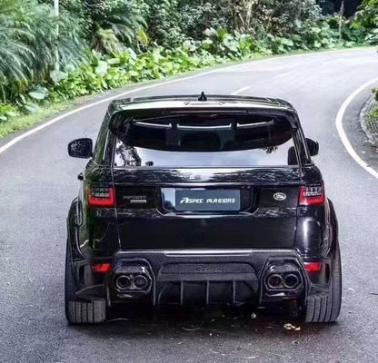 Runde ASPEC Style CF&amp; FRP Kit de cuerpo ancho delantero parachoque trasero parachoque lateral para Land Rover RANGE ROVE SPORT 2014-2017