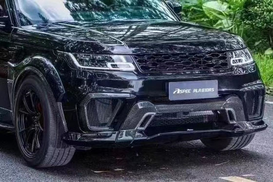 Runde ASPEC Style CF&amp; FRP Kit de cuerpo ancho delantero parachoque trasero parachoque lateral para Land Rover RANGE ROVE SPORT 2014-2017