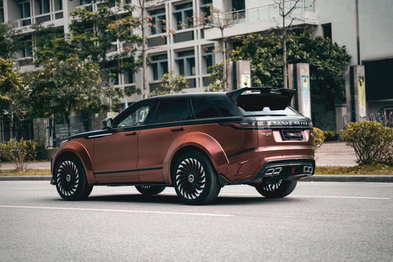 Para Land Rover Velar Fibra de carbono Kit de carrocería Velar actualiza el estilo LM delantero y trasero del parachoques Spoiler Widebody Kit