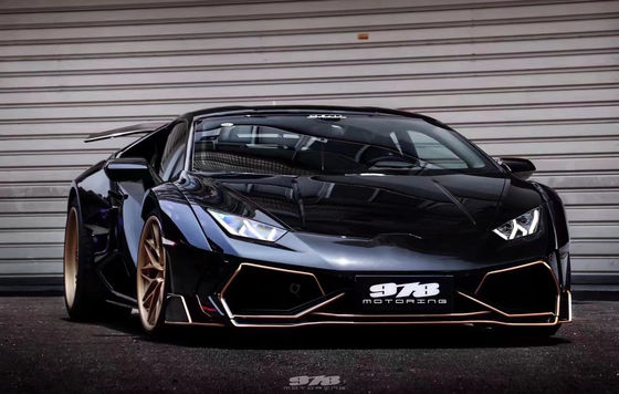 Para Lamborghini LP580 LP610 Kit de cuerpo ancho de fibra de carbono LP580 LP610 Modernizado estilo PD delantero y trasero del parachoques spoiler cuerpo ancho