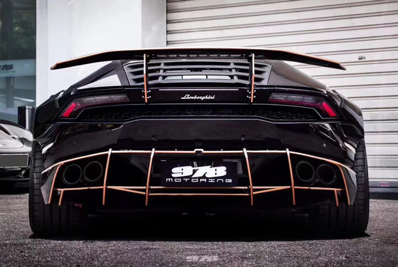 Para Lamborghini LP580 LP610 Kit de cuerpo ancho de fibra de carbono LP580 LP610 Modernizado estilo PD delantero y trasero del parachoques spoiler cuerpo ancho