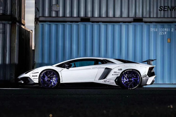 Para Lamborghini Aventador LP700 Fibra de carbono Kit de cuerpo LP700 mejorado estilo LB faldana lateral spoiler arco de la rueda