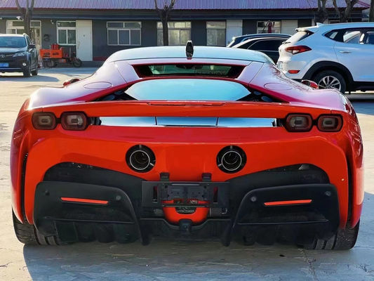 Para Ferrari SF90 Kit de cuerpo de fibra de carbono seca SF90 estilo OEM Fibra de carbono delantera de labio difusor spoiler faldana lateral