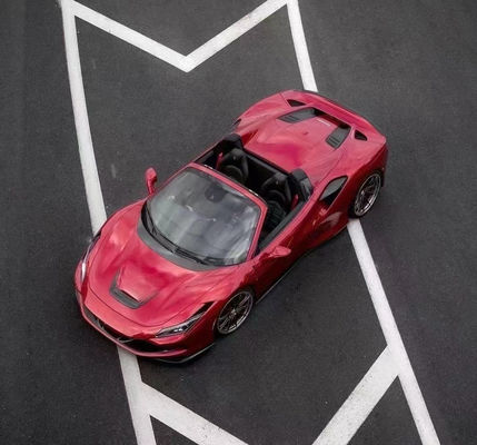 Kit de carrocería de fibra de carbono de estilo novato para Ferrari F8 Kit de carrocería de fibra de carbono delantera pala trasera difusor spoiler