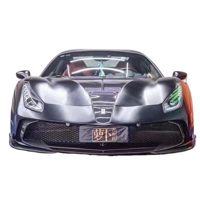 Repuestos de automóviles para Ferrari 488 Kit de carrocería 488 Modernizado estilo MSY delantero y trasero Spoiler para parachoques Kit de carrocería de fibra de carbono