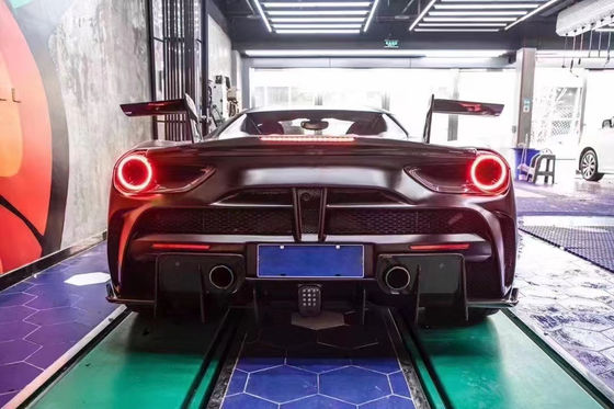 Repuestos de automóviles para Ferrari 488 Kit de carrocería 488 Modernizado estilo MSY delantero y trasero Spoiler para parachoques Kit de carrocería de fibra de carbono