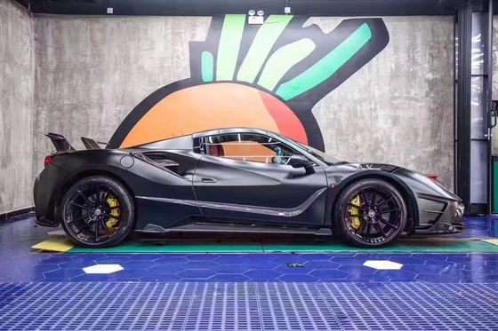 Repuestos de automóviles para Ferrari 488 Kit de carrocería 488 Modernizado estilo MSY delantero y trasero Spoiler para parachoques Kit de carrocería de fibra de carbono