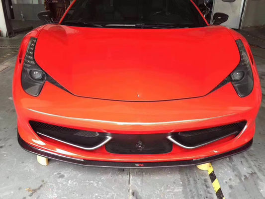 Para el Ferrari 458 Fibra de carbono Kit de cuerpo de fibra de carbono 458 Frente de labio difusor spoiler de la falda lateral Kit de cuerpo