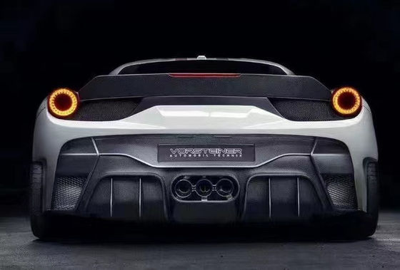 Para Ferrari 458 Kit de cuerpo de fibra de carbono 458 Moderado VORS estilo delantero y trasero parachoque spoiler lateral falda Kit de cuerpo