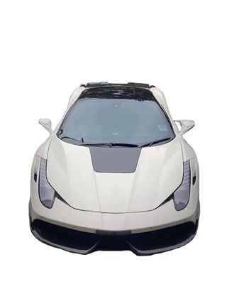 Repuestos para automóviles para Ferrari 458 Kit de carrocería 458 Modernizado Misha estilo delantero y trasero Parachoques lateral Falda con capucha Spoiler Kit de carrocería