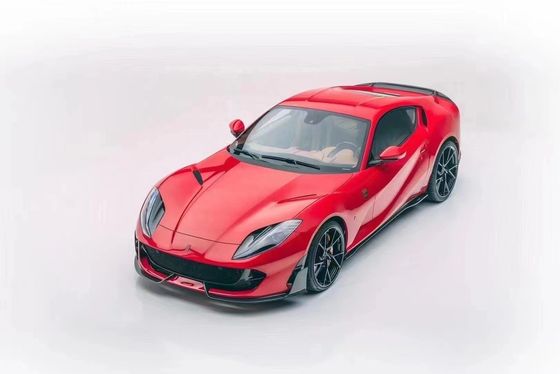Para Ferrari 812 Kit de cuerpo de fibra de carbono 812 Moderado estilo MSY Kit de cuerpo de fibra de carbono de la cara del labio difusor spoiler