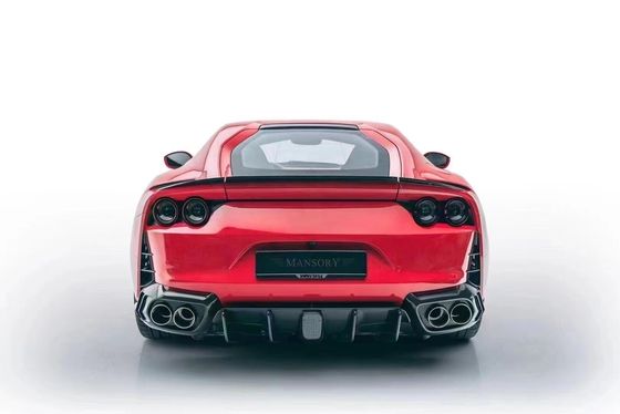 Para Ferrari 812 Kit de cuerpo de fibra de carbono 812 Moderado estilo MSY Kit de cuerpo de fibra de carbono de la cara del labio difusor spoiler