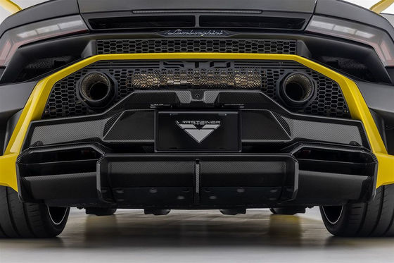 Para Lamborghini STO Kit de cuerpo de fibra de carbono STO Moderado Estilo Vors Frente Difusor de labio lateral Falda Hood Kit de cuerpo de fibra de carbono