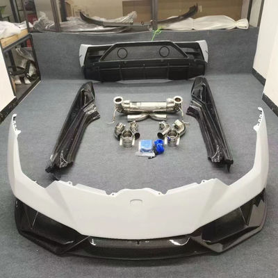 Kit de cuerpo de fibra de carbono de estilo EVO blanco reemplaza el parachoques delantero y trasero Evo Widebody Kit