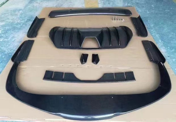 Para el Ferrari F430 Kit de carrocería F430 Moderado estilo HAMANN Frente de pala difusor spoiler de la falda lateral F430 Kit de carrocería de fibra de carbono