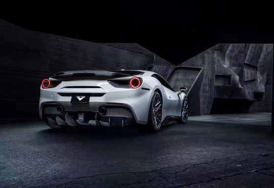 Para el Ferrari 488 Kit de cuerpo de fibra de carbono 488 Moderado Vors estilo de fibra de carbono delantero del labio difusor de spoiler de cuerpo Kit
