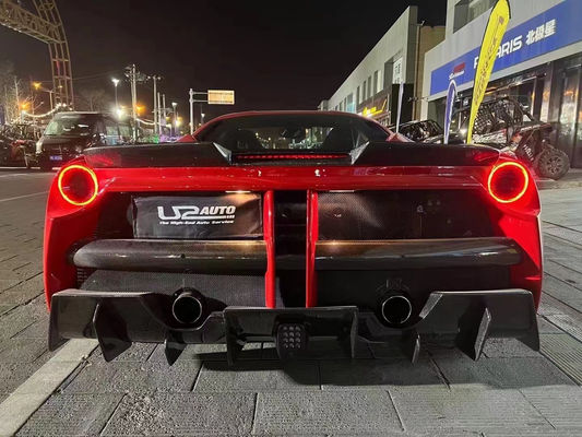 Para el Ferrari 488 Kit de cuerpo de fibra de carbono 488 Misha estilo mejorado delantero y trasero del parachoques spoiler Hood Kit de cuerpo de fibra de carbono
