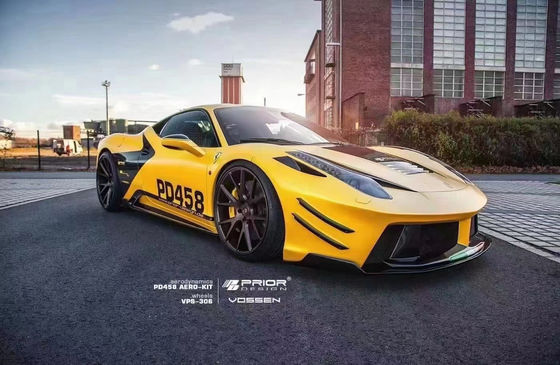 Para Ferrari 458 Fibra de carbono Kit de carrocería 458 Moderado estilo PD delantero y trasero del parachoques