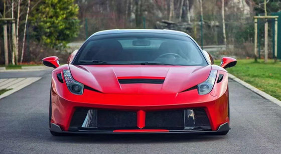 Para Ferrari 458 Fibra de carbono Kit de carrocería 458 Moderado estilo PD delantero y trasero del parachoques