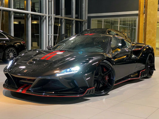 Para el Ferrari F8 Kit de carrocería de fibra de carbono F8 mejorado KEYVANY estilo de la pala delantera difusor spoiler Kit de carrocería