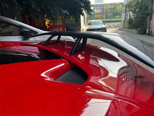 Para Ferrari F8 Spoiler de fibra de carbono F8 mejorado Novi estilo Spoiler de cola de fibra de carbono