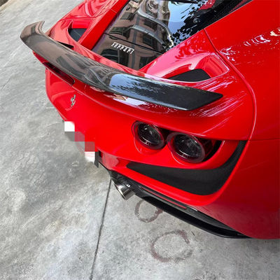 Para Ferrari F8 Spoiler de fibra de carbono F8 mejorado Novi estilo Spoiler de cola de fibra de carbono
