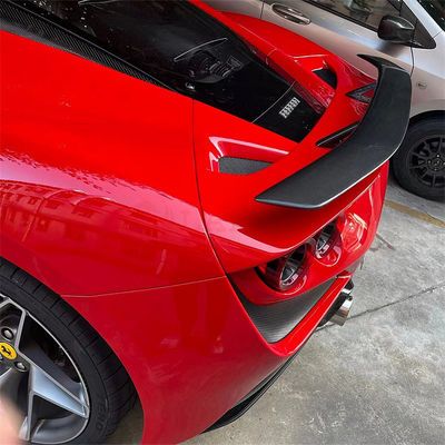 Para Ferrari F8 Spoiler de fibra de carbono F8 mejorado Novi estilo Spoiler de cola de fibra de carbono
